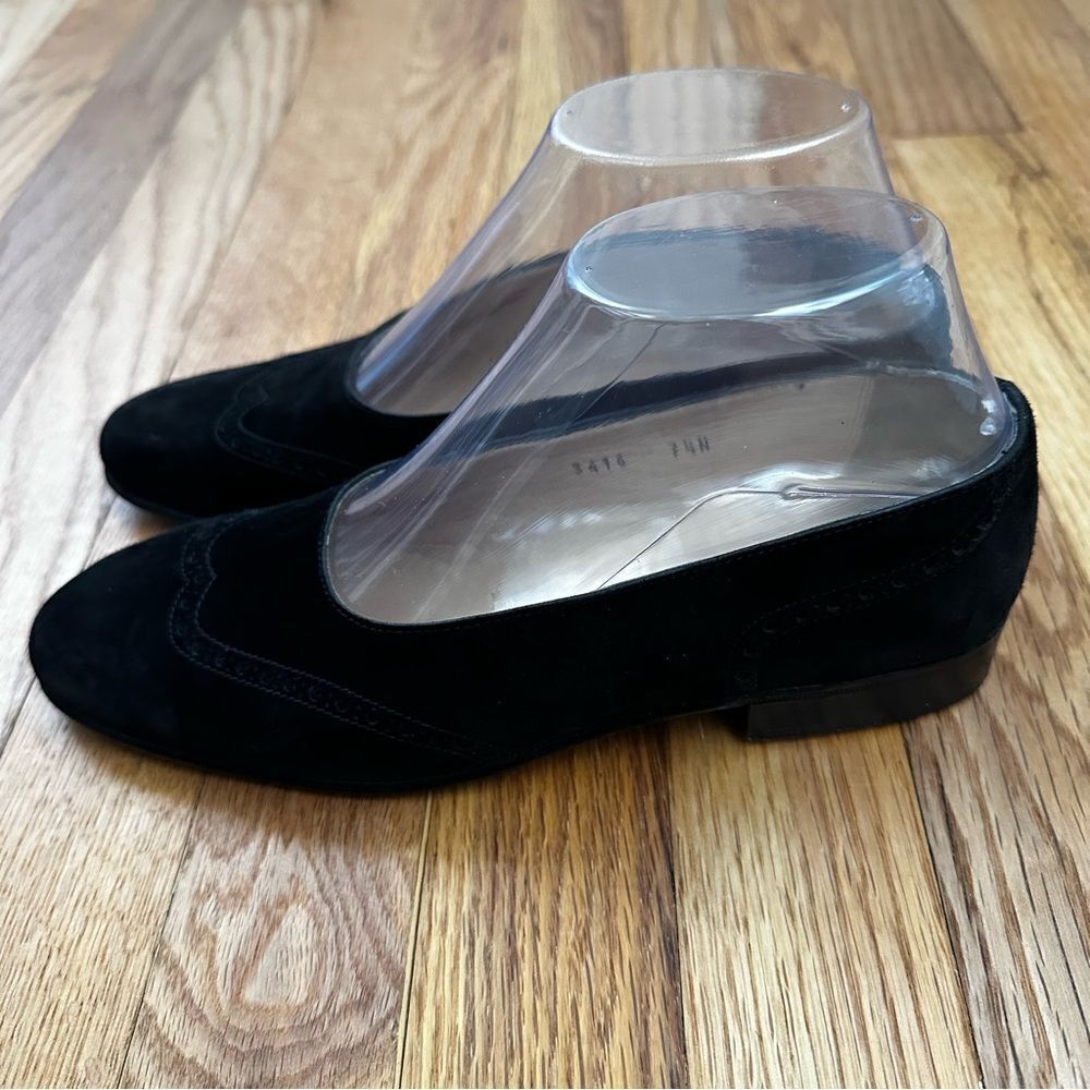 Silvia Fiorentina Suede Leather Flats Black Women’s Size 7.5 Made in Italy - Picture 4 of 16
